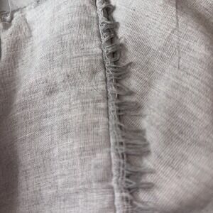 POTTERY BARN cotton  FRINGE  EDGE DUVET COVER KING Gray NWOT cotton blend